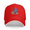 Cartoon Role Funny Cookie Monster Ride A Bike Beach Baseball Caps  Mens  Printing Trucker Cap For Women Sport Sun Hat