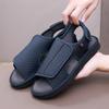 Scarpe Diabetiche da Uomo e Donna Nere Leggere Estive Traspiranti Antiscivolo Sandalo da Passeggio Regolabile a Velcro per Donna 41-49