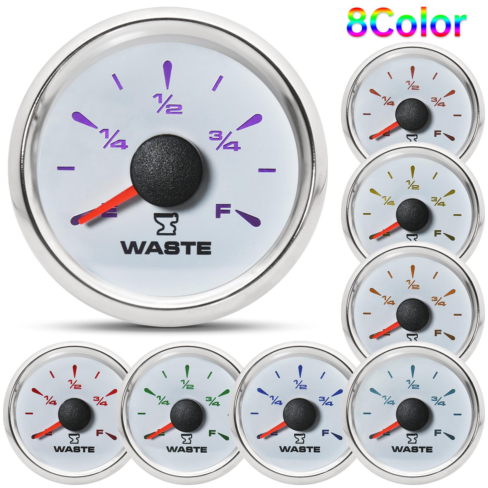 Water Sewage Level Sensor 150mm 200mm 250mm 300mm 400mm 500mm For 52mm Marine Boat RV Tank Sewage Level Gauge 0-190/240-33 ohm Waste Gauge WS
