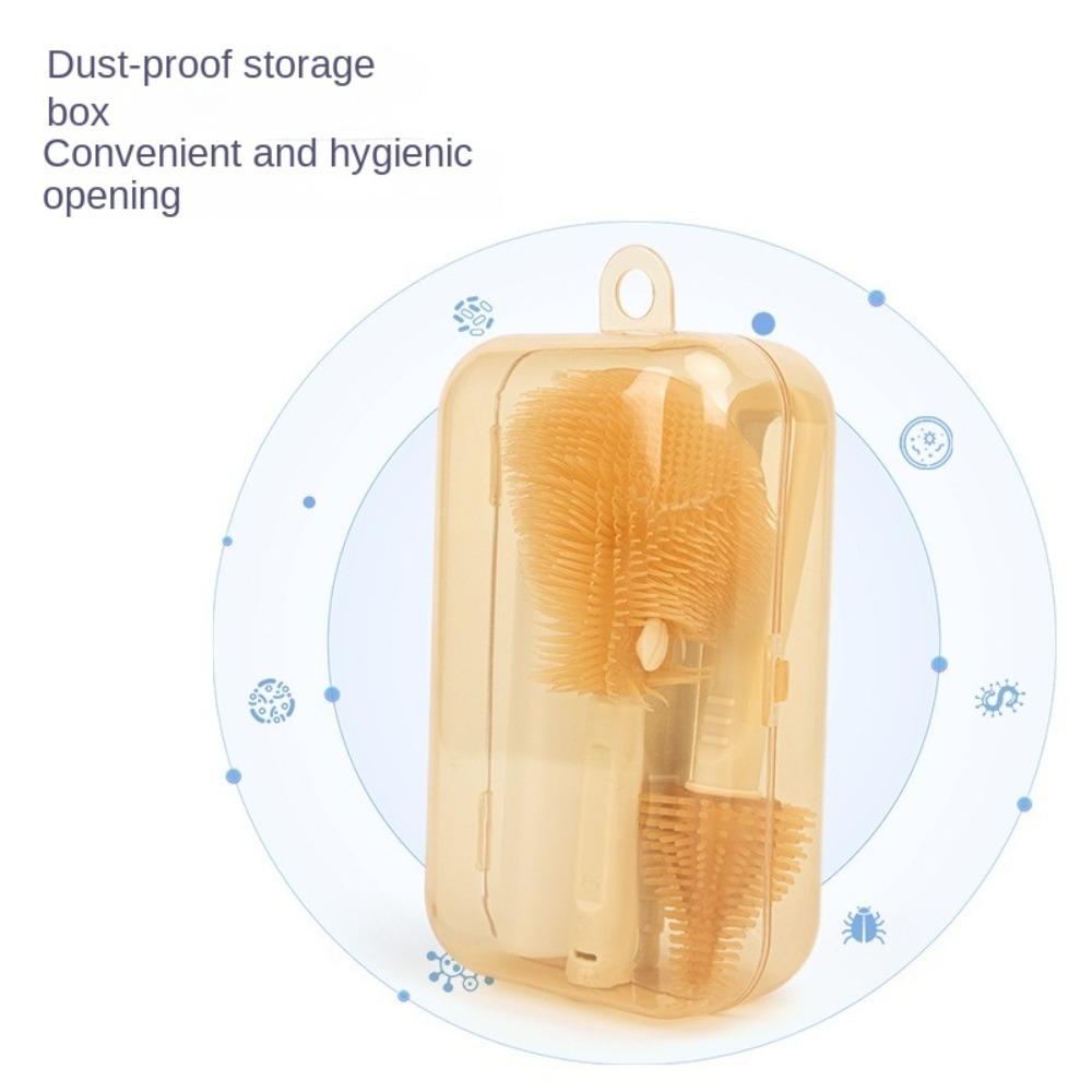 Multipurpose Baby Bottle Cleaner Brush with Box Silicone Bottle Brush  Toddler