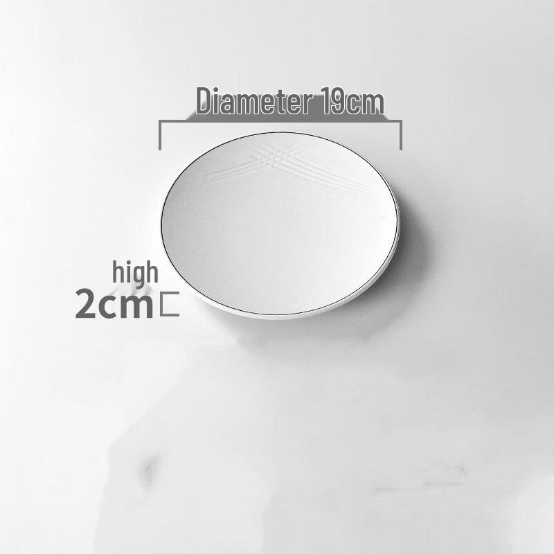 Abay White Plastic Rectangular Serving Plate