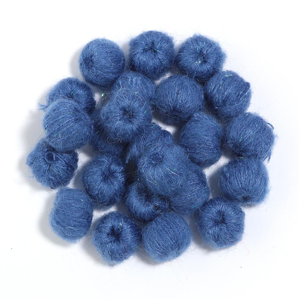 10pcs Plush Mohair Ball Beads Colorful Soft Pompom Beads For DIY Jewelry Making Handmade Clothing Earrings Decor Accessories