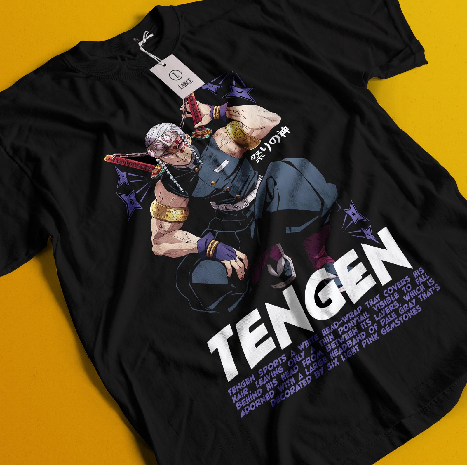 

Demon Slayer Shirt Tengen Uzui Tshirt Tanjiro T-Shirt Mens Womens Tees Top Muzan Doma Kokushibo Tee 2XL