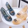 Pantofi de cristal casual de zi cu zi Sandale de damă Pantofi de lucru pentru femei Impermeabili pentru purtare în aer liber în zilele ploioase