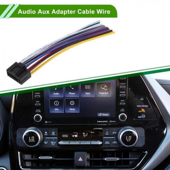 

Audio Aux Adapter Cable Wire Stereo Radio Harness for Kenwood KDC-138 Car