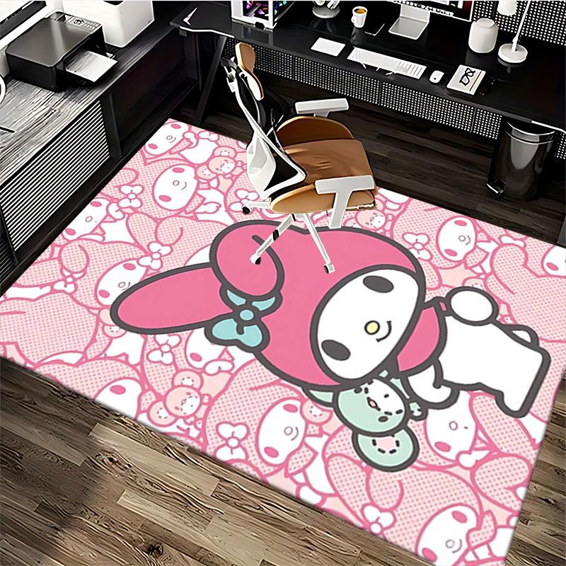 My Melody Anime Cartoon Design Chair Mat - Non-Slip Carpet for Office, Home Decor, Living Room, Bedroom, Gaming Room, and Dormitory.E097