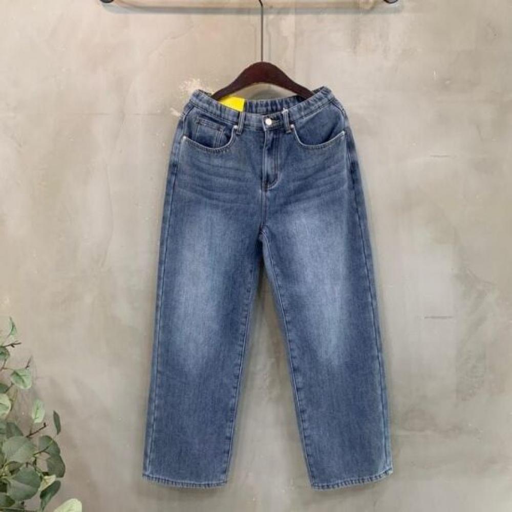 C S In The Room Ykk Zipper Velvet Hidden bandIng waShIng Straight Wide jeanS 4 