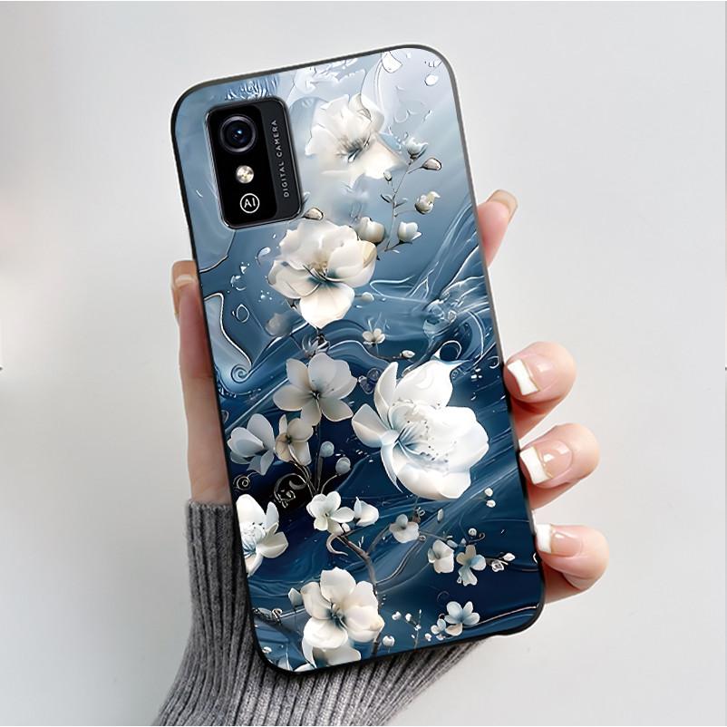 Printing Pattern Case For ZTE Blade L9 Soft Silicone Black Shell Cover Cute Flower Cartoon Casing