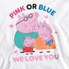 Peppa Pig Unisex Adult Pink Or Blue We Love You Sweatshirt