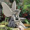 Sittende Hagearbeid Resin Alve Statue Hagepynt Resin Håndverk Gård Hjem Hage Dekorasjon Utendørs Jardin Alve Statue