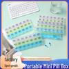 Transparent Moisture-Proof Weekly Pill Organizer with Compartments