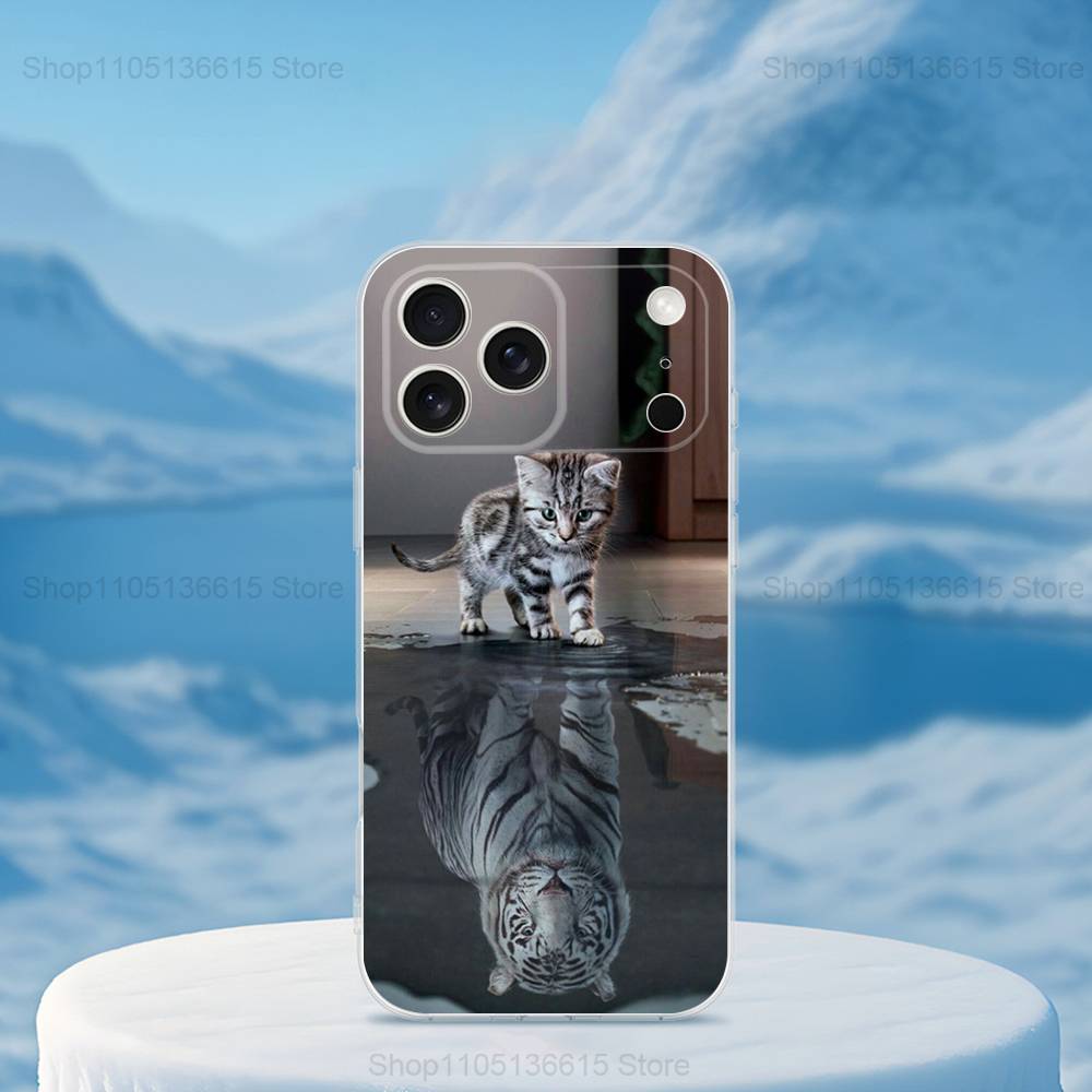 Coole Kunst Tiger Mythos Für iPhone 12, Mini, 16, X, 13, XR, 15, Pro, 17, Plus, 11, Max, 14, SE, XS, Transparent Weiche Hülle