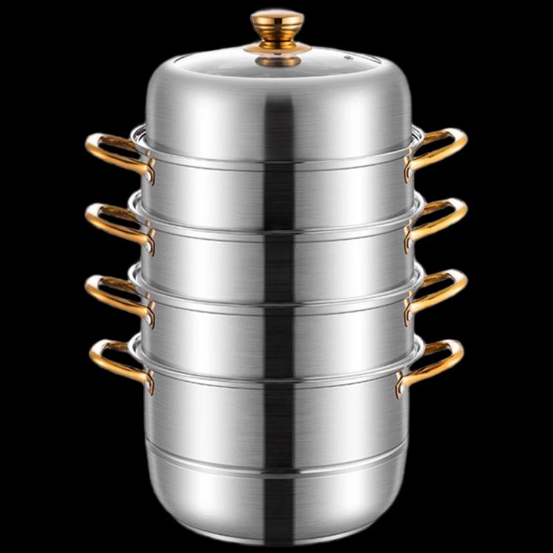 28cm 5-lagiger Edelstahl-Dampfgarer