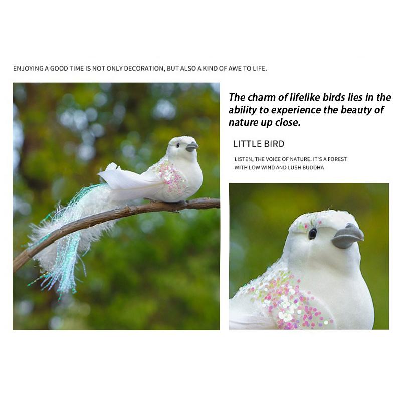 1Pcs Cute Artificial Birds Fake Foam Animal Simulation Feather Birds Models Tit Diy Craft Home Garden Ornament Decoration