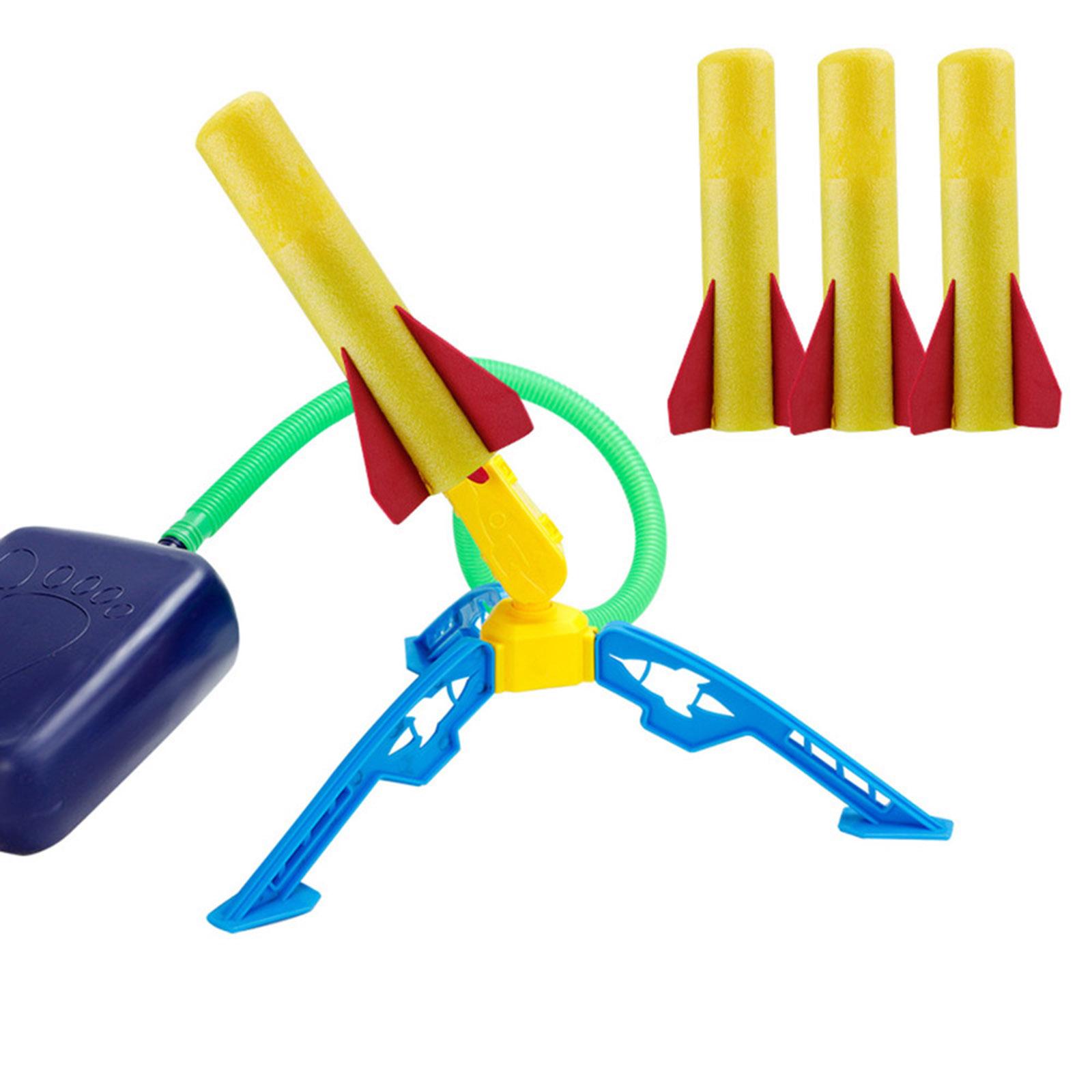 

Toy Rocket Launcher For Kids With 3 Foam Rockets And Toy Air Rocket Launcher