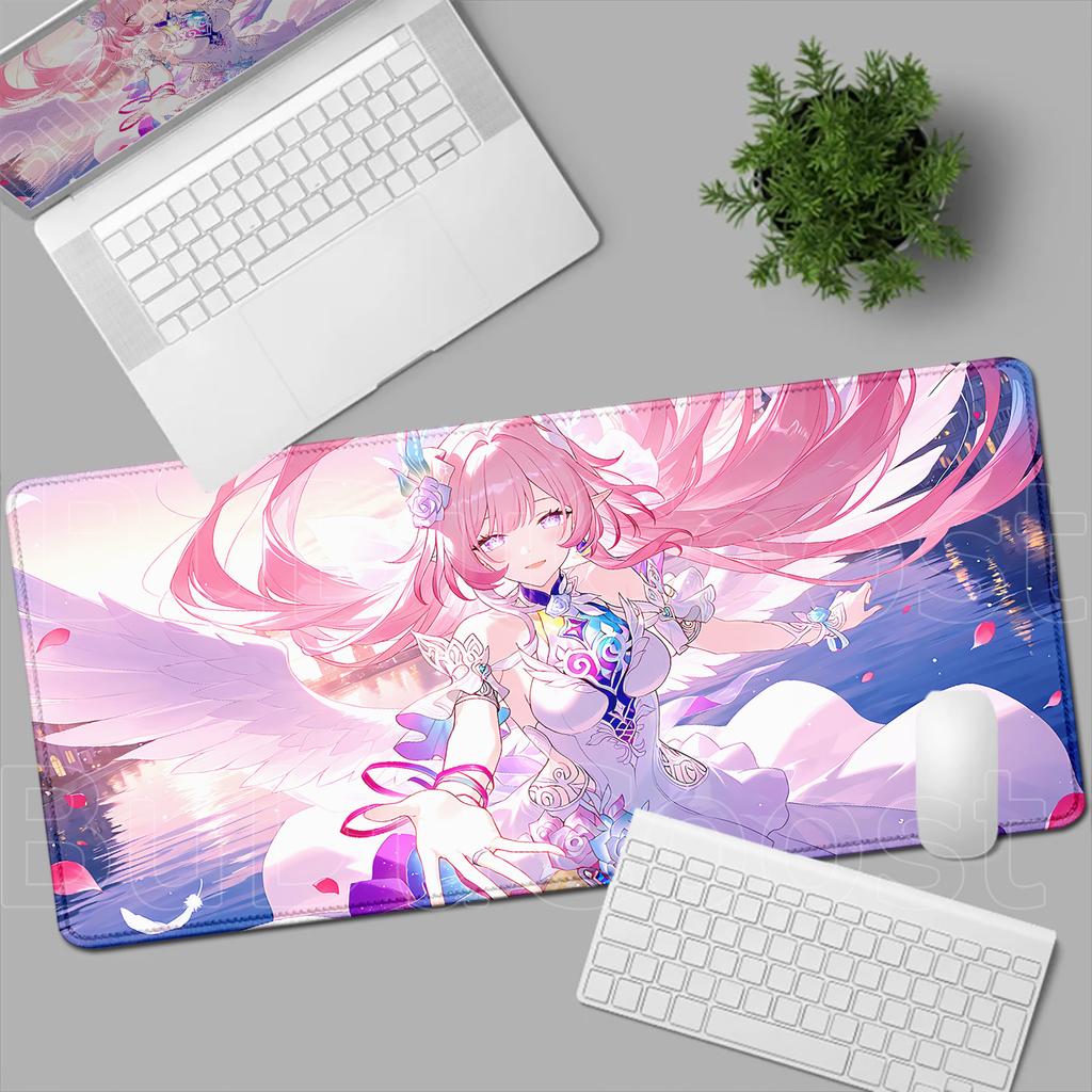New Pretty Anime Girl Cyrene Mouse Pad Pink Cute Honkai Star Rail Desk Mat Laptop Gaming Mousepad Keyboard Desktop Table Mat XXL