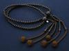 Kyoto Butsudan Hayashi Buddhist Prayer Beads, Nichiren Sect, 1 Shaku 2, Ebony (Unpolished) (Men's), Formal, Authentic Style [Prayer Beads Bag Set]