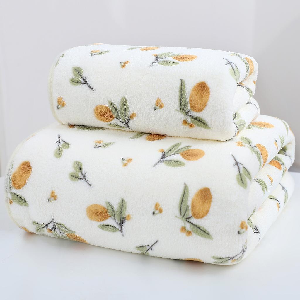 New Bath Towel Thick Coral Fleece Bath Towel Home Use Softer Than Pure Cotton Absorbent Cute Face Towel Set Does Not Shed