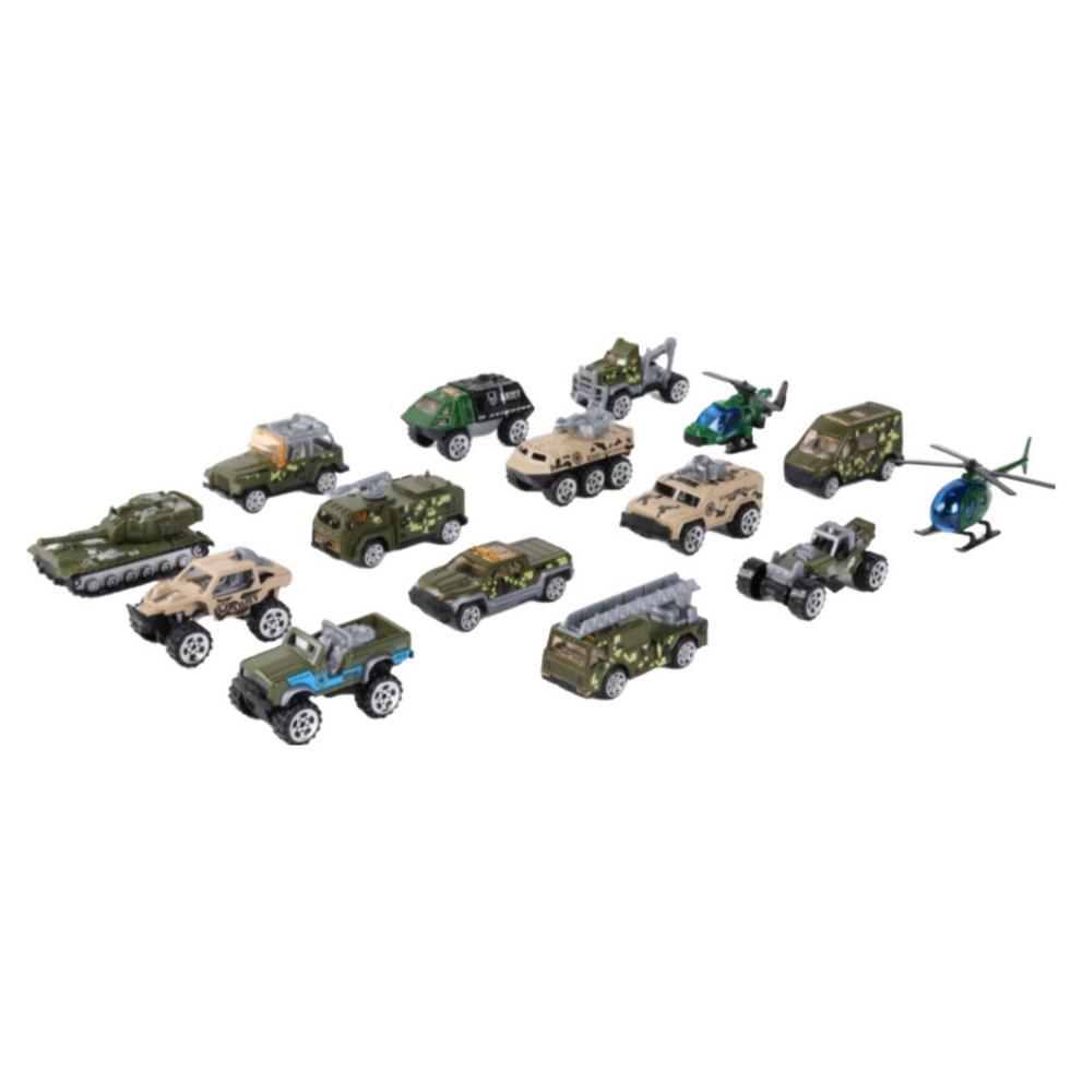 Dodam Dodam High-Quality Metal Armored Vehicle Toy - Part of 15-Piece Car & Helicopter Set, Kids' Gift