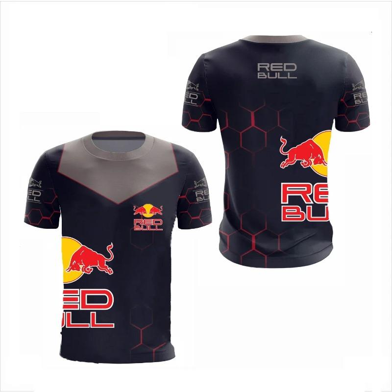 2025 New Luxury Brand Red Bull Racing Team Apparel F1 Formula Racing T-shirt Men's Motorcycle Off-Road Riding Training Shirt