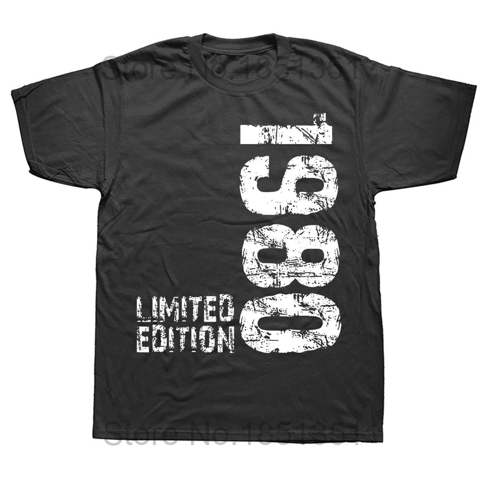 Funny 1980 Present Husband and Wife T Shirts Cotton Streetwear Short Sleeve Birthday Gifts Summer Style Tshirt Mens Clothing