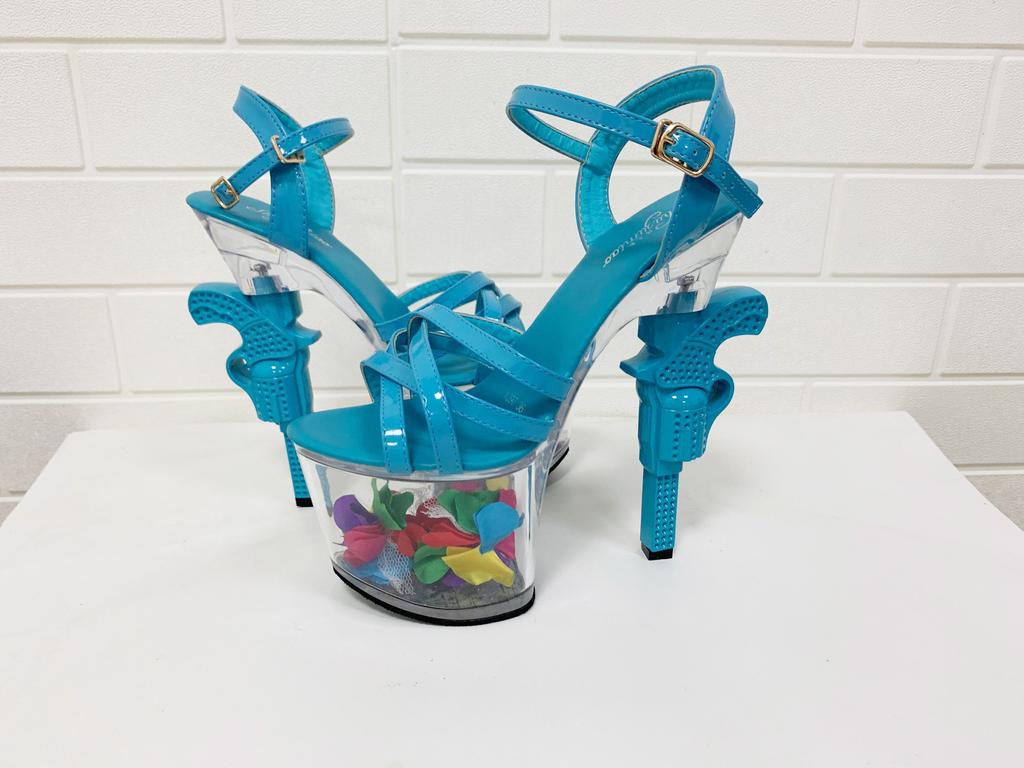 Mode Transparent 17cm Stilettoabsätze Pole Dance Kristall Wasserdicht Plateau Model Sandalen Sommer Laufsteg Performance Extrem Hoch