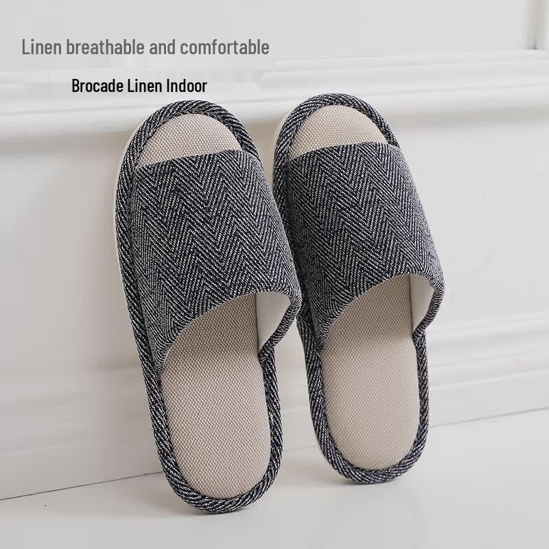 GUOLUOFEI Linen Indoor Slippers 42-43