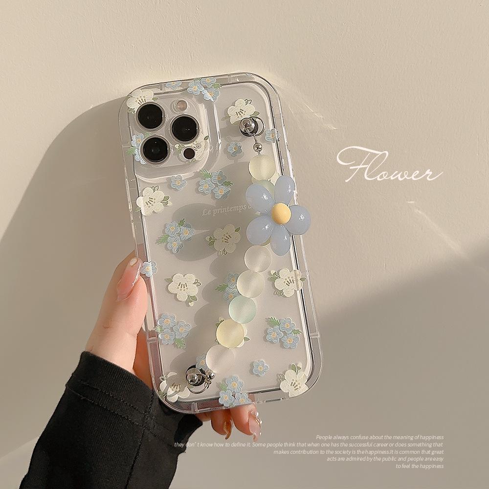 Summer Flowers 15 Suitable for Iphone13 IPhone Case 16 Flower Bracelet 12 Transparent 14promax Soft Shell