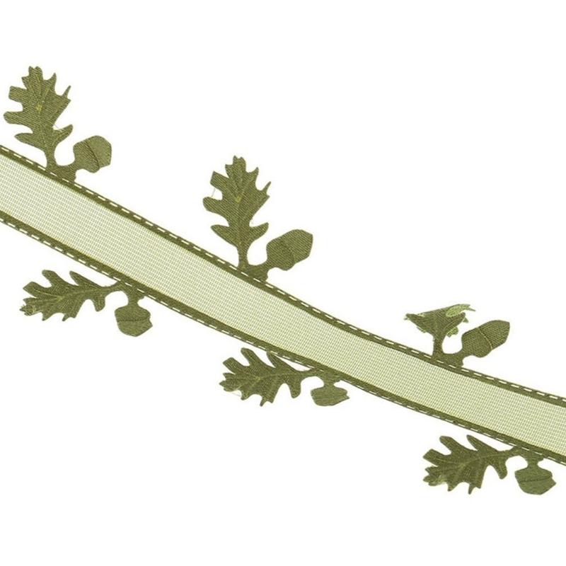 Leaf Ribbon Length 20M Christmas Decorative Ribbons for Bows Making Craft Embellishment Wedding Decoration Packaging