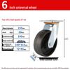 Heavy Duty High-Temp Swivel Caster Wheel, 4-8 Inch, Extra Thick Cast Iron, Industrial Load Bearing