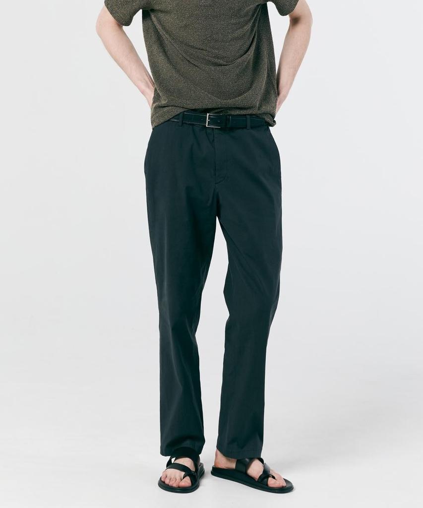 NOTIG Linen Blend Chore Set-Up Pants Charcoal Gray_Ols1Ptlp102Cg