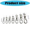 50Pcs Fishing Line Hook Connectors Round Bearing Swivels Fishing Snap Fishing Swivels Fishing Swivels with Locking Snap