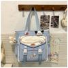 The new schoolbag is high-value, fresh and sweet, macaron-colored make-up bag, junior high school students, light travel, and large-capacity backpack.