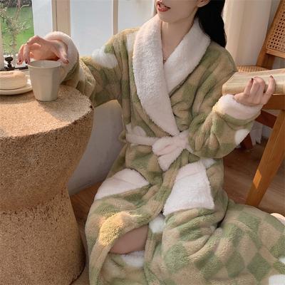 Robes Women Solid Single Breasted Thick Loose Winter Warm Homewear Simple Leisure Lounge Popular College V-neck Feminino Cozy