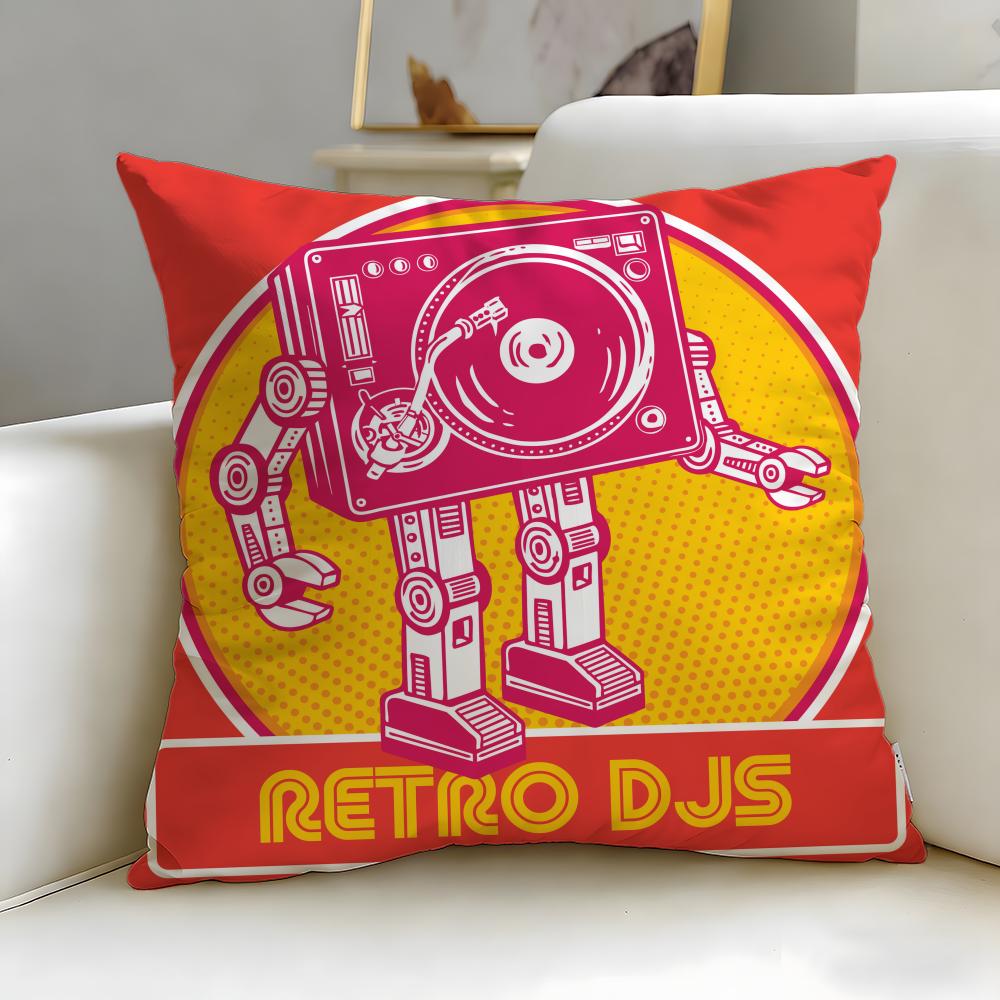 Classic Theme Retro Speaker Cushion Cover Soft  EasyWash Pillow Case  Versatile for Couch Bed Travel and Office