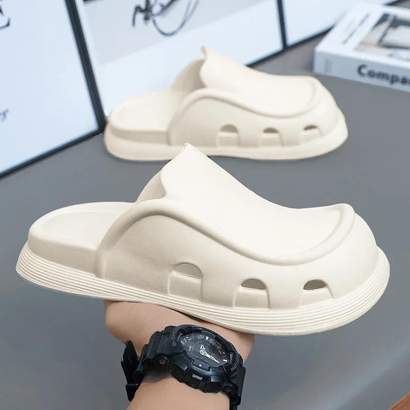 Men's slippers Soft and comfortable Non-slip Wear-resistant Indoor and outdoor Ventilate Thick bottom Shoes for men Unisex New