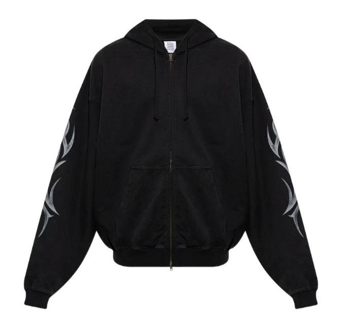 Trendy 2023 Unisex Patchwork Zipper Hoodie Sweatshirt