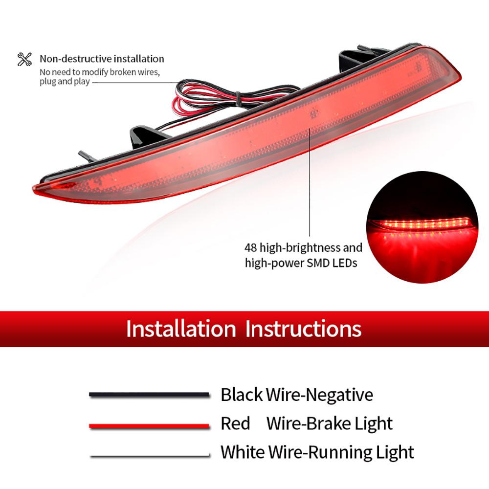 OEM:13262018 LED Rear Bumper Reflector Tail Brake Parking Warning Stop Running Light For VAUXHALL ASTRA J 5 Door Hatch 2009-2015