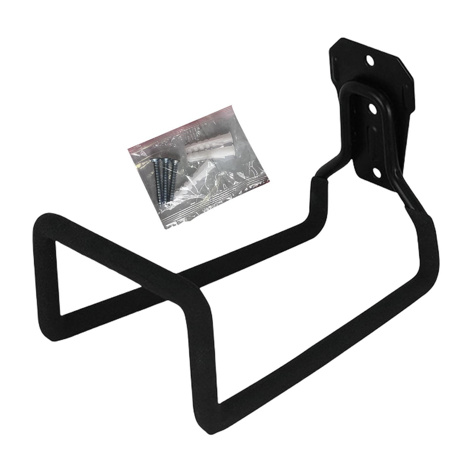 

Компактный настенный держатель для шланга для дома или мастерской. Практичный металлический крюк. Многоцелевой садовый органайзер для хранения. чёрный