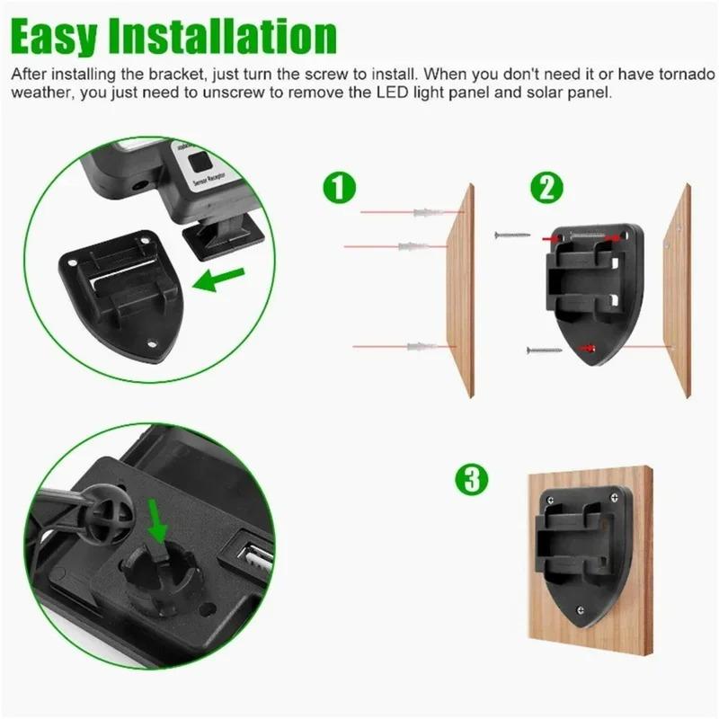 117/108/72 COB Solar Wall Lamp Motion Sensor LED Solar Lights 3 Modes with Remote Control Outdoor Waterproof Lamp for Garden Yard Decor