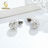 Colors Crystal Bead Polymer Clay Earrings G23 Titanium Ear Stud Micro Pave Rhinestone Disco Ball Hypoallergenic Piercing Zircon