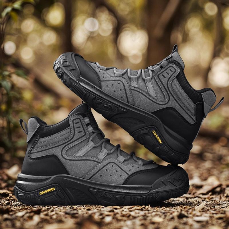 Men's Hiking Shoes 2026 Autumn New Outdoor Non Slip Lightweight Platform Sneakers Comfortable Height Increase Lace Up Work Shoes