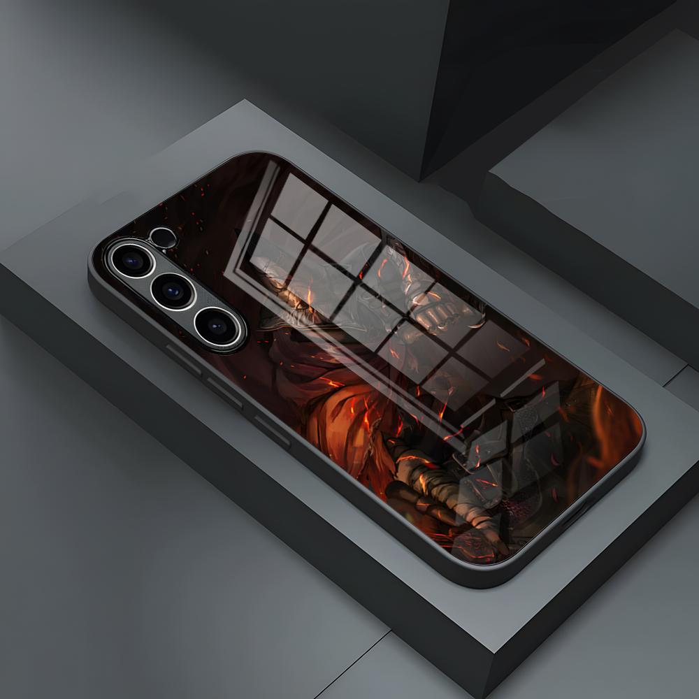 D-Dark S-Souls Video Game Phone Case For S24 Ultra Samsung S23 Fe S22 S20 S21 Plus Galaxy A54 A34 A24 A53 Note 20 Glass Cover