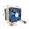 Heatsink Base Thermal Pads 2 Heat Pipe CPU Cooler Quiet Radiator PC Cooling Fan for Intel LGA 775/1155 X58 X79