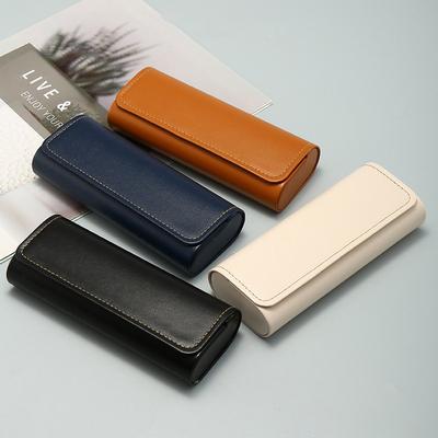 High-Quality PU Leather Optical Glasses Case, Portable and Anti-Pressure Sunglasses Storage Box for Men and Women