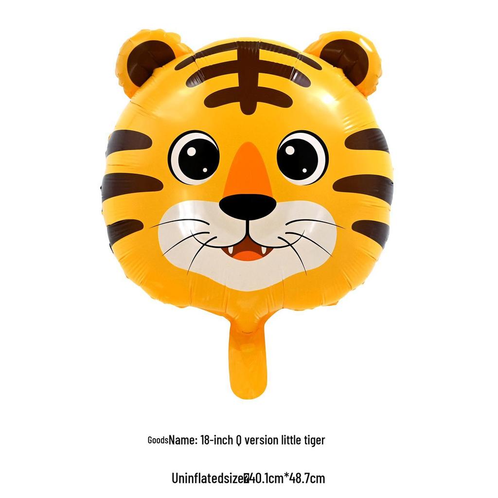 18" New Q Version Kids' Cartoon Animal Foil Balloon for Birthday Decorations