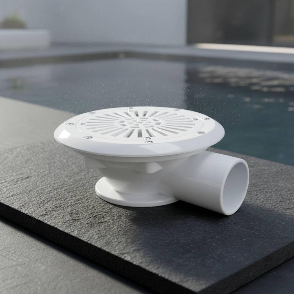 Bottom Drain with Round Cover Plug-and-Play Pool Main Grate Replacement