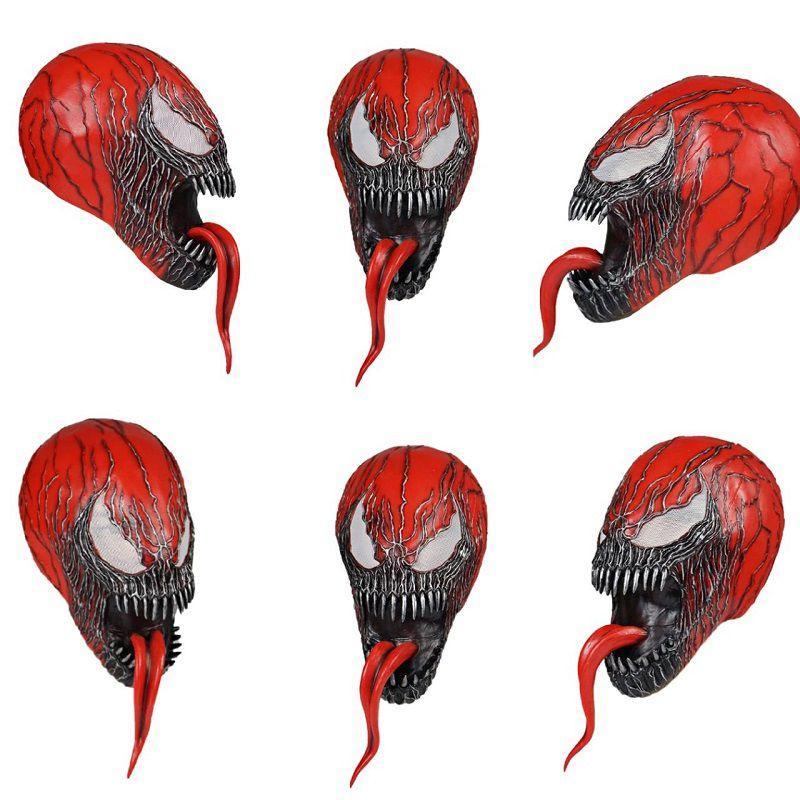 All Red Venom Spider-man Cosplay Mask For Adults Comfortable Latex Headgear