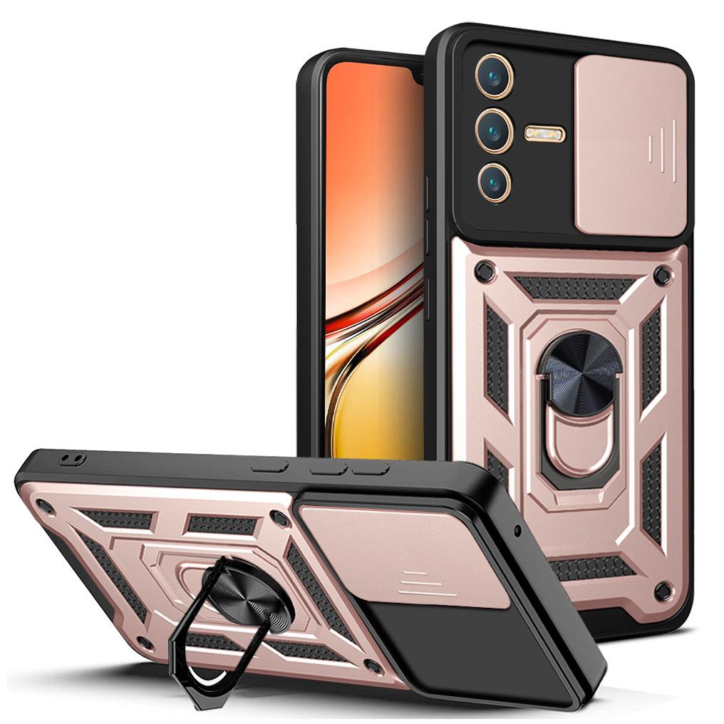 For Vivo V23 5G Case Vivo V23 Cover Vivo V23E v23 v23e Magnetic Ring Holder Armor Phone Case Slide Camera Protect Back Cover