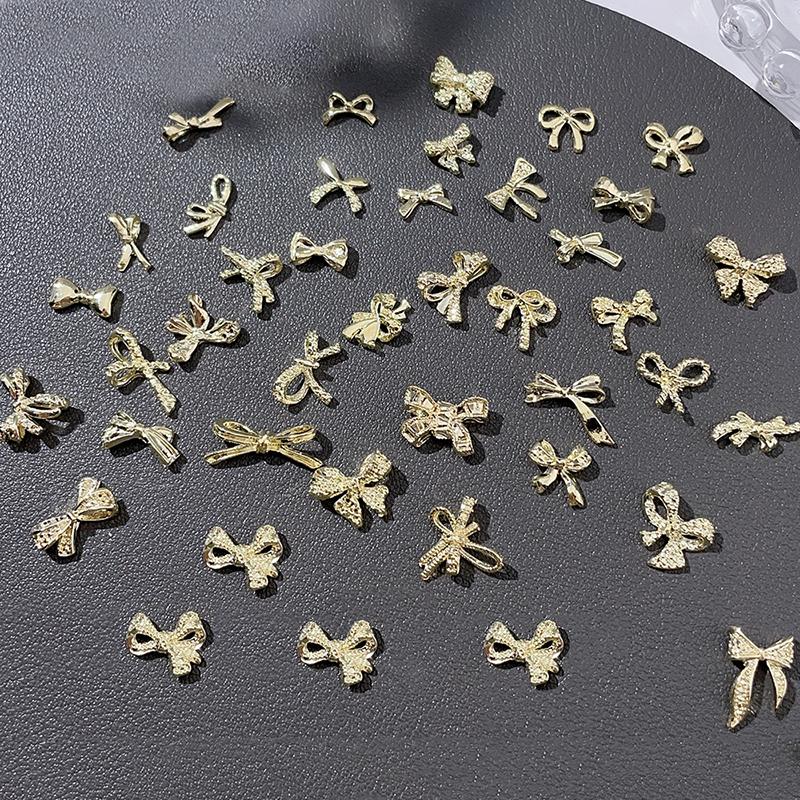 10Pcs Luxury Kawaii Bow Nail Art Charms 3D Alloy Bow Tie Jewelry Nail  Decoration Diy Accessories